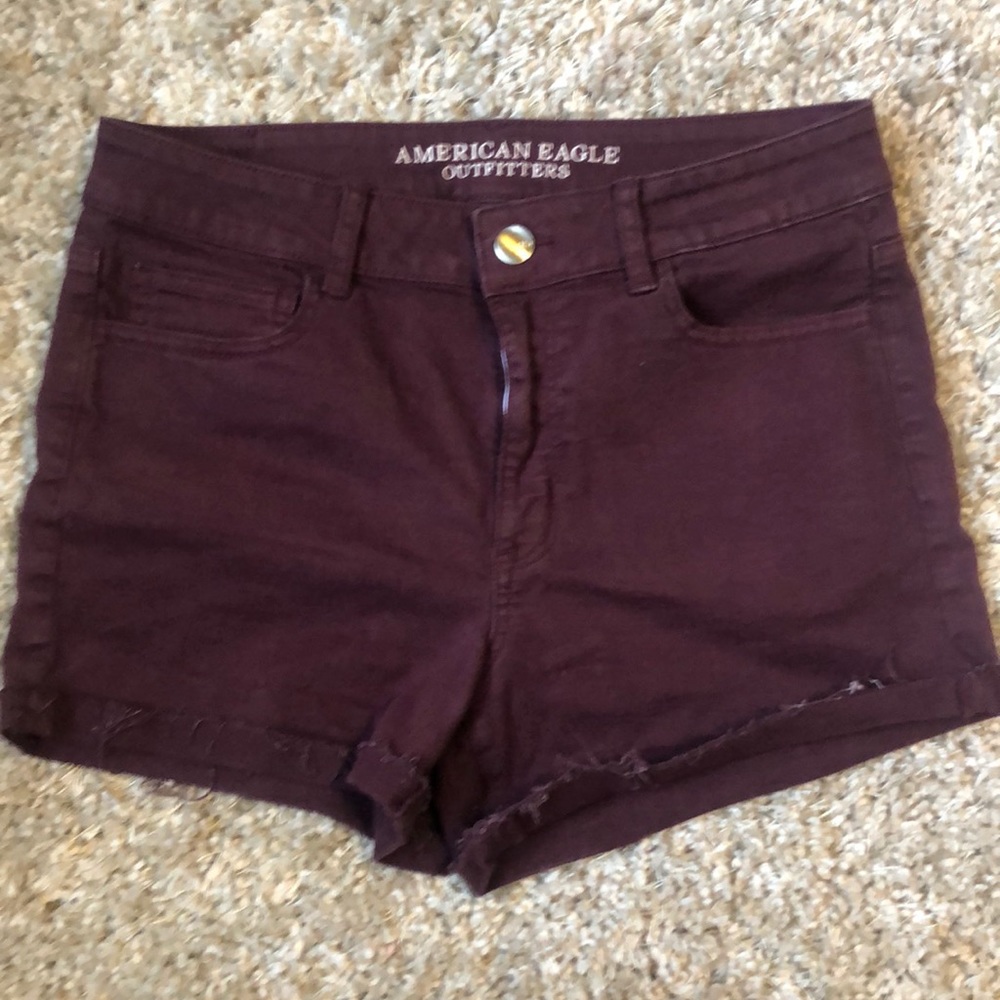 Burgundy shorts